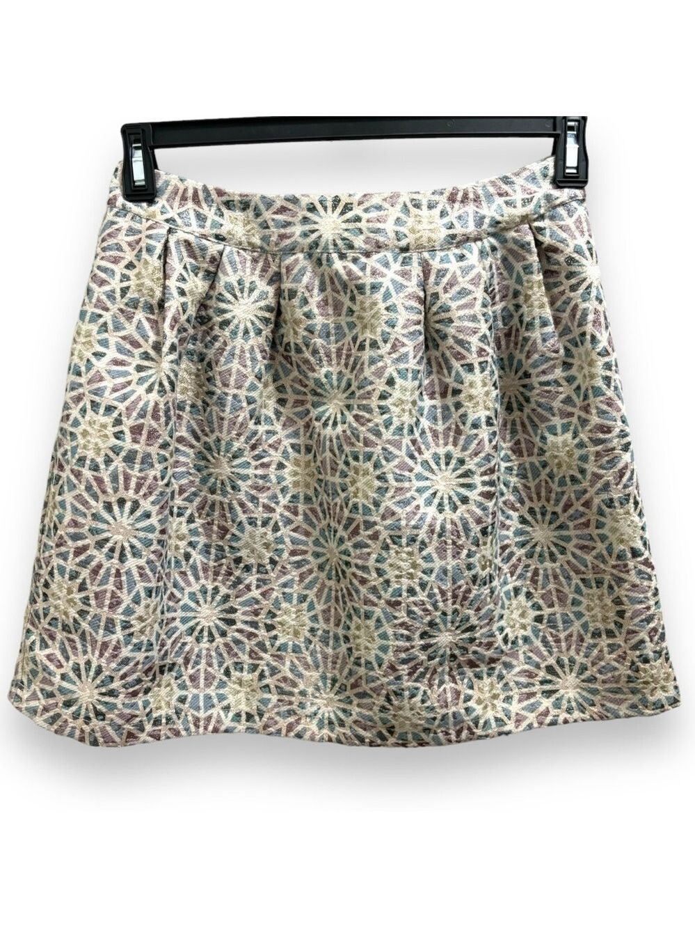 Francesca’s Miami Sparkly Geometrical Pattern Mini Skirt - Medium